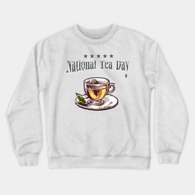 national tea day Crewneck Sweatshirt by jijo.artist